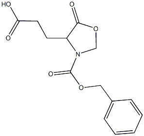 3-{3-[(BENZYLOXY)CARBONYL]-5-OXO-1,3-OXAZOLIDIN-4-YL}PROPANOIC ACID 구조식 이미지