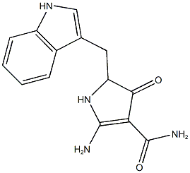 2-AMINO-5-(1H-INDOL-3-YLMETHYL)-4-OXO-4,5-DIHYDRO-1H-PYRROLE-3-CARBOXAMIDE Structure