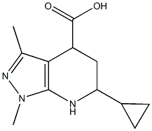 6-CYCLOPROPYL-1,3-DIMETHYL-4,5,6,7-TETRAHYDRO-1H-PYRAZOLO[3,4-B]PYRIDINE-4-CARBOXYLIC ACID Structure
