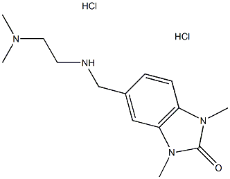 5-[(2-DIMETHYLAMINO-ETHYLAMINO)-METHYL]-1,3-DIMETHYL-1,3-DIHYDRO-BENZOIMIDAZOL-2-ONE DIHYDROCHLORIDE 구조식 이미지