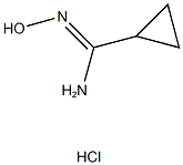 N'-hydroxycyclopropanecarboximidamide hydrochloride Structure