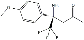 (4R)-4-amino-5,5,5-trifluoro-4-(4-methoxyphenyl)pentan-2-one 구조식 이미지