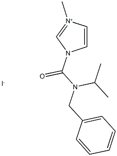 1-{[benzyl(isopropyl)amino]carbonyl}-3-methyl-1H-imidazol-3-ium iodide Structure