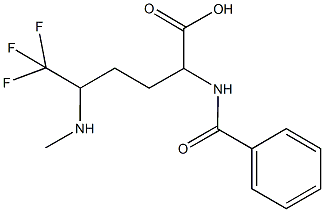 2-(benzoylamino)-6,6,6-trifluoro-5-(methylamino)hexanoic acid Structure