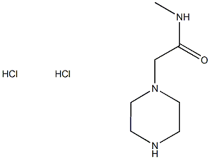 N-methyl-2-piperazin-1-ylacetamide dihydrochloride 구조식 이미지