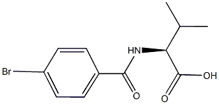(2S)-2-[(4-bromobenzoyl)amino]-3-methylbutanoic acid 구조식 이미지