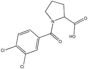 1-(3,4-dichlorobenzoyl)pyrrolidine-2-carboxylic acid 구조식 이미지