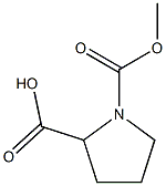 1-(methoxycarbonyl)pyrrolidine-2-carboxylic acid 구조식 이미지