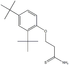 3-(2,4-di-tert-butylphenoxy)propanethioamide Structure