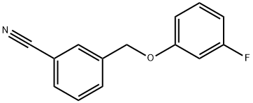 3-(3-fluorophenoxymethyl)benzonitrile 구조식 이미지