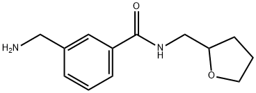 3-(aminomethyl)-N-(oxolan-2-ylmethyl)benzamide 구조식 이미지