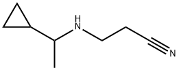 3-[(1-cyclopropylethyl)amino]propanenitrile 구조식 이미지