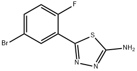 5-(5-bromo-2-fluorophenyl)-1,3,4-thiadiazol-2-amine Structure