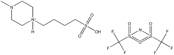 4-Methyl-1-(4-sulfobutyl)piperazin-1-ium bis(trifluoromethylsulfonyl)amide 구조식 이미지