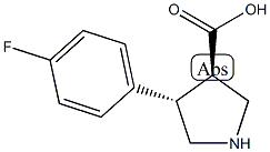 (3R,4S)-4-(4-fluorophenyl)pyrrolidine-3-carboxylic acid 구조식 이미지