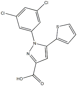1-(3,5-DICHLOROPHENYL)-5-THIEN-2-YL-1H-PYRAZOLE-3-CARBOXYLIC ACID Structure
