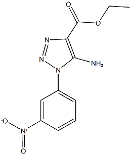 5-AMINO-1-(3-NITRO-PHENYL)-1H-[1,2,3]TRIAZOLE-4-CARBOXYLIC ACID ETHYL ESTER 구조식 이미지