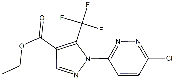 ETHYL 1-(6-CHLOROPYRIDAZIN-3-YL)-5-(TRIFLUOROMETHYL)-1H-PYRAZOLE-4-CARBOXYLATE 구조식 이미지