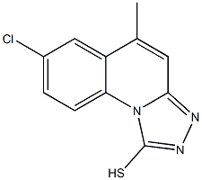 7-CHLORO-5-METHYL[1,2,4]TRIAZOLO[4,3-A]QUINOLINE-1-THIOL Structure