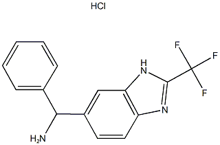 1-PHENYL-1-[2-(TRIFLUOROMETHYL)-1H-BENZIMIDAZOL-6-YL]METHANAMINE HYDROCHLORIDE Structure
