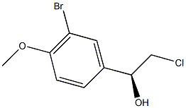 (1S)-1-(3-BROMO-4-METHOXYPHENYL)-2-CHLOROETHANOL 구조식 이미지