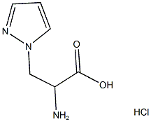 2-AMINO-3-(1H-PYRAZOL-1-YL)PROPANOIC ACID HYDROCHLORIDE 구조식 이미지