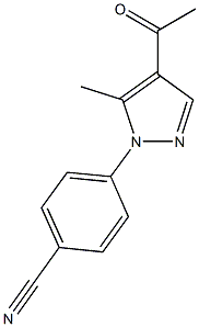 4-(4-acetyl-5-methyl-1H-pyrazol-1-yl)benzonitrile 구조식 이미지