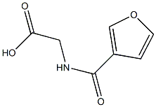 (3-furoylamino)acetic acid Structure