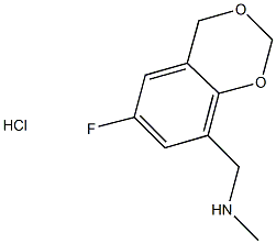 N-[(6-fluoro-4H-1,3-benzodioxin-8-yl)methyl]-N-methylamine hydrochloride 구조식 이미지