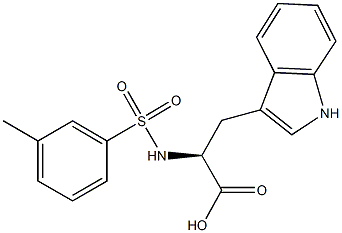 (2S)-3-(1H-indol-3-yl)-2-{[(3-methylphenyl)sulfonyl]amino}propanoic acid 구조식 이미지