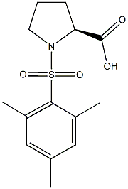 (2S)-1-(mesitylsulfonyl)pyrrolidine-2-carboxylic acid 구조식 이미지