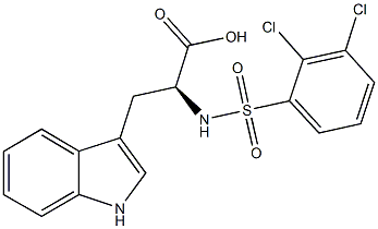 (2S)-2-{[(2,3-dichlorophenyl)sulfonyl]amino}-3-(1H-indol-3-yl)propanoic acid 구조식 이미지
