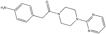 4-[2-oxo-2-(4-pyrimidin-2-ylpiperazin-1-yl)ethyl]aniline 구조식 이미지