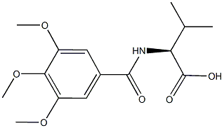 (2S)-3-methyl-2-[(3,4,5-trimethoxybenzoyl)amino]butanoic acid 구조식 이미지