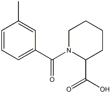 1-(3-methylbenzoyl)piperidine-2-carboxylic acid 구조식 이미지