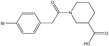 1-[(4-bromophenyl)acetyl]piperidine-3-carboxylic acid 구조식 이미지