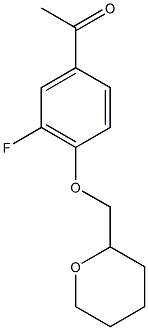1-[3-fluoro-4-(oxan-2-ylmethoxy)phenyl]ethan-1-one Structure