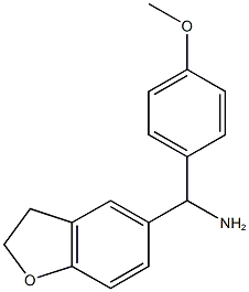 2,3-dihydro-1-benzofuran-5-yl(4-methoxyphenyl)methanamine Structure