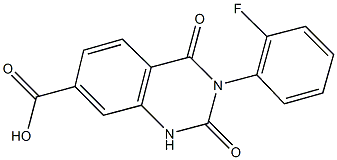 3-(2-fluorophenyl)-2,4-dioxo-1,2,3,4-tetrahydroquinazoline-7-carboxylic acid 구조식 이미지