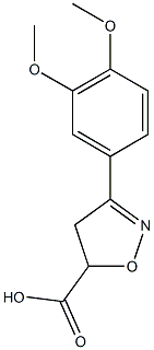 3-(3,4-dimethoxyphenyl)-4,5-dihydro-1,2-oxazole-5-carboxylic acid Structure