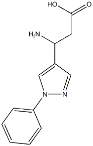 3-amino-3-(1-phenyl-1H-pyrazol-4-yl)propanoic acid Structure