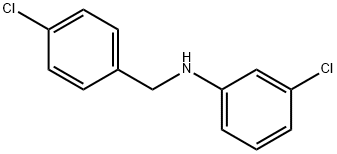 3-chloro-N-[(4-chlorophenyl)methyl]aniline Structure
