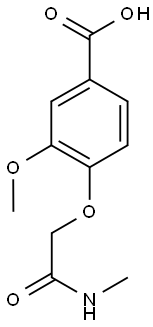 3-methoxy-4-[(methylcarbamoyl)methoxy]benzoic acid 구조식 이미지