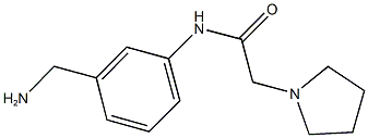 N-[3-(aminomethyl)phenyl]-2-pyrrolidin-1-ylacetamide 구조식 이미지