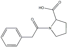 1-(2-Phenylacetyl)proline 구조식 이미지