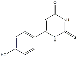 4(1H)-pyrimidinone, 2,3-dihydro-6-(4-hydroxyphenyl)-2-thio Structure