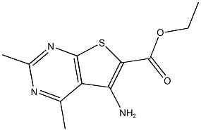 ETHYL 5-AMINO-2,4-DIMETHYLTHIENO[2,3-D]PYRIMIDINE-6-CARBOXYLATE Structure