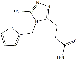 3-[4-(2-FURYLMETHYL)-5-MERCAPTO-4H-1,2,4-TRIAZOL-3-YL]PROPANAMIDE 구조식 이미지