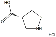 (3R)-PYRROLIDINE-3-CARBOXYLIC ACID HYDROCHLORIDE 구조식 이미지