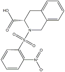 (3S)-2-[(2-nitrophenyl)sulfonyl]-1,2,3,4-tetrahydroisoquinoline-3-carboxylic acid 구조식 이미지